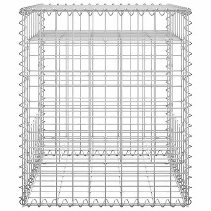 Gabion Basket Posts 2 pcs 50x50x60 cm Iron