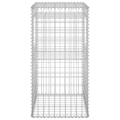Gabion Basket Posts 2 pcs 50x50x100 cm Iron