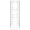 Gabion Basket Posts 2 pcs 50x50x140 cm Iron