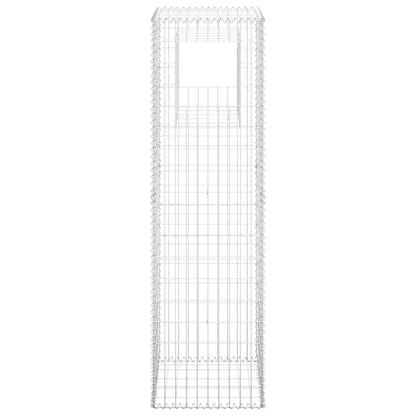 Gabion Basket Posts 2 pcs 50x50x180 cm Iron