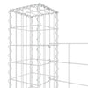 U-shape Gabion Basket with 6 Posts Iron 620x20x150 cm