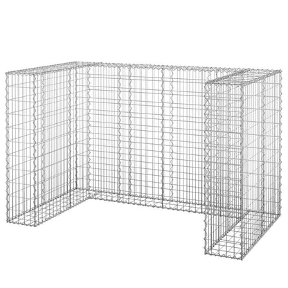 Gabion Wall for Garbage Bins Galvanised Steel 180x100x110 cm