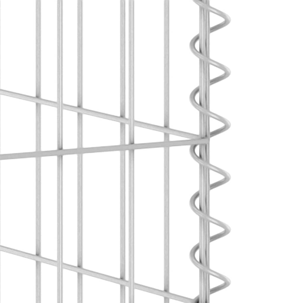 Gabion Wall for Garbage Bins Galvanised Steel 180x100x110 cm