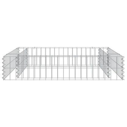 Gabion Raised Bed Galvanised Steel 100x100x20 cm