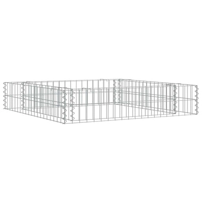 Gabion Raised Bed Galvanised Steel 100x100x20 cm