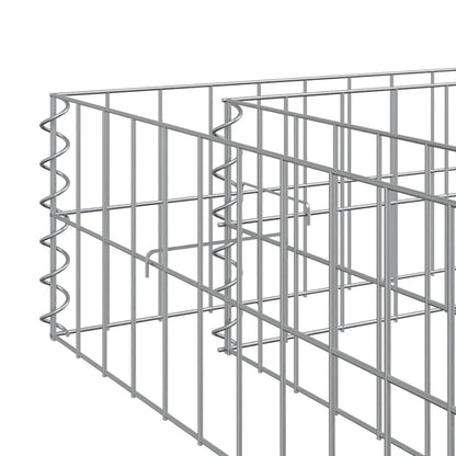 Gabion Raised Bed Galvanised Steel 100x100x20 cm