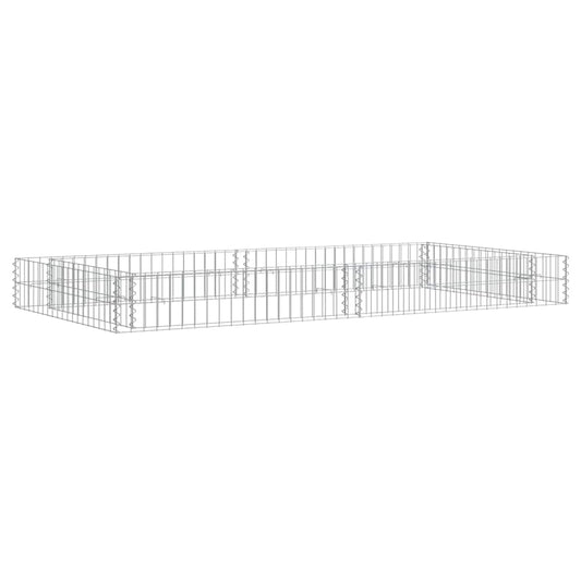 Gabion Raised Bed | Silver | Galvanised steel | Large | Heavy Duty