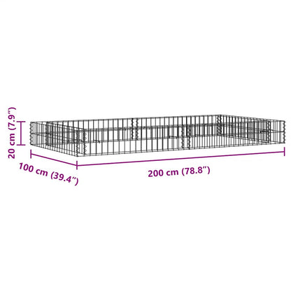 Gabion Raised Bed Galvanized Steel 78.7"x39.4"x7.9