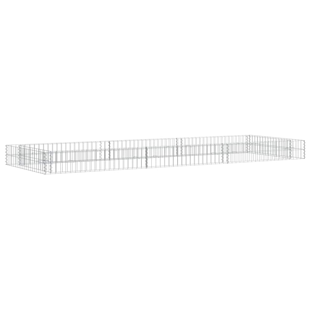 Gabion Raised Bed Galvanized Steel 118.1"x39.4"x7.9"