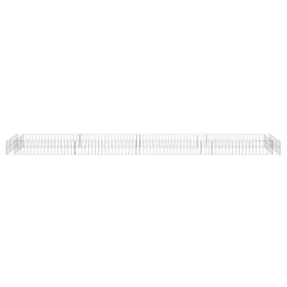 Gabion Raised Bed Galvanised Steel 400x100x20 cm