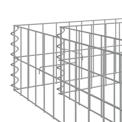 Gabion Raised Bed Galvanised Steel 600x100x20 cm