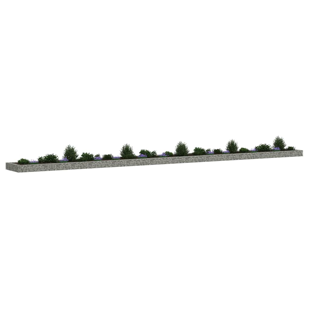 Gabion Raised Bed Silver Galvanized steel Extra Long Durable