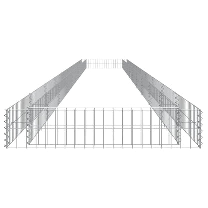 Gabion Raised Bed Silver Galvanized steel Extra Long Durable