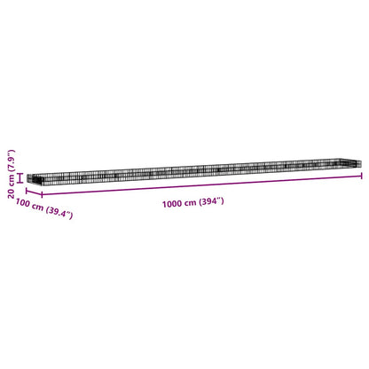 Gabion Raised Bed Silver Galvanized steel Extra Long Durable