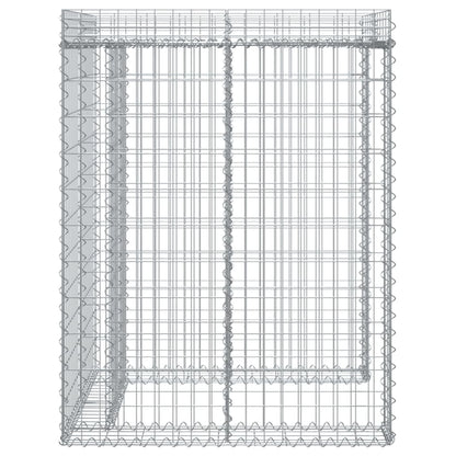 Gabion Wall for Garbage Bin 110x91x120 cm Galvanised Iron