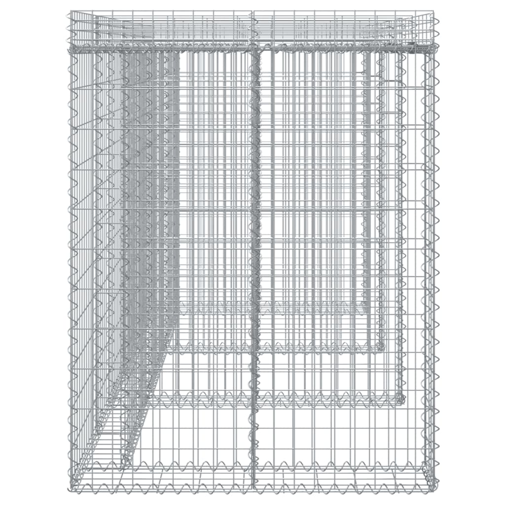 Gabion Wall for Garbage Bin 270x91x120 cm Galvanised Iron