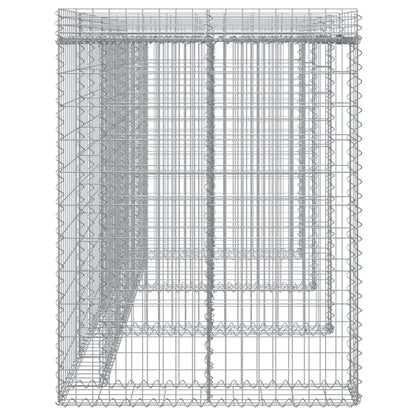 Gabion Wall for Garbage Bin 270x91x120 cm Galvanised Iron