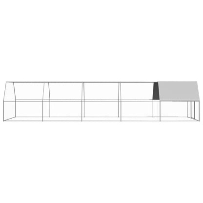 Chicken Cage Silver Galvanized steel Large Durable Chicken Coop