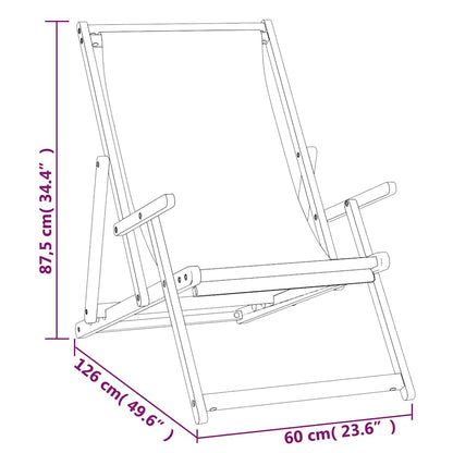 Beach Chair | Blue | Teak wood, Polyester | Medium |  Foldable