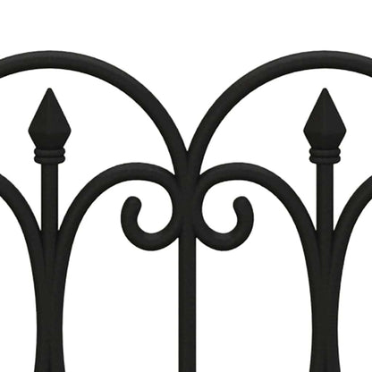 Lawn Edgings 17 pcs Black 10 m PP