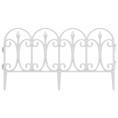 Lawn Edgings 17 pcs White 10 m PP