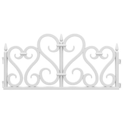 Lawn Edgings 17 pcs White 10 m PP