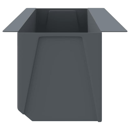 Flower Box Set of 12 Gray Polypropylene 14.2 in x 5.3 in x 3.7 in
