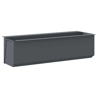 Flower Box Set of 12 Gray Polypropylene 14.2 in x 5.3 in x 3.7 in