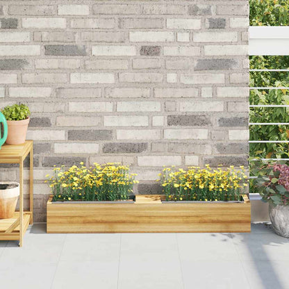 Flower Box Set of 12 Gray Polypropylene 14.2 in x 5.3 in x 3.7 in