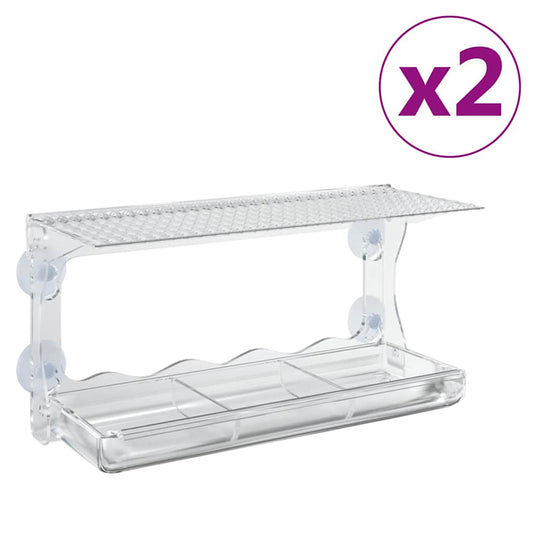Window Bird Feeder | Transparent | Acrylic | 30 x 12 x 15 cm | Foldable