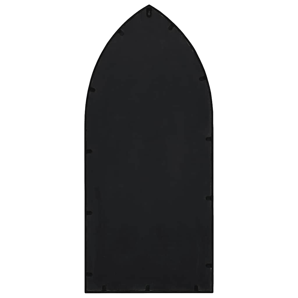 Garden Mirror | Black | Iron, Glass | 70x30 cm | Decorative Inlays
