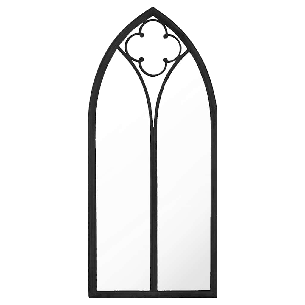 Garden Mirror | Black | Iron, glass | Medium |  Decorative Inlays