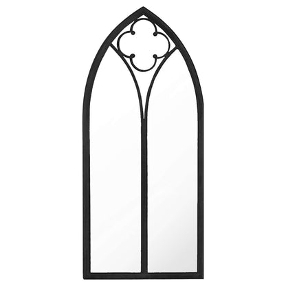 Garden Mirror | Black | Iron, glass | Medium |  Decorative Inlays
