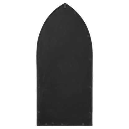 Garden Mirror | Black | Iron, Glass | 70x30 cm | Decorative inlays