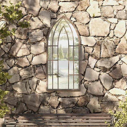 Garden Mirror | Sand | Iron, Glass | Medium | Decorative Inlays