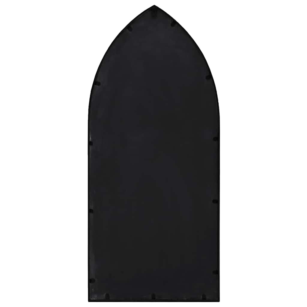 Garden Mirror Black 100x45 cm Iron for Outdoor Use