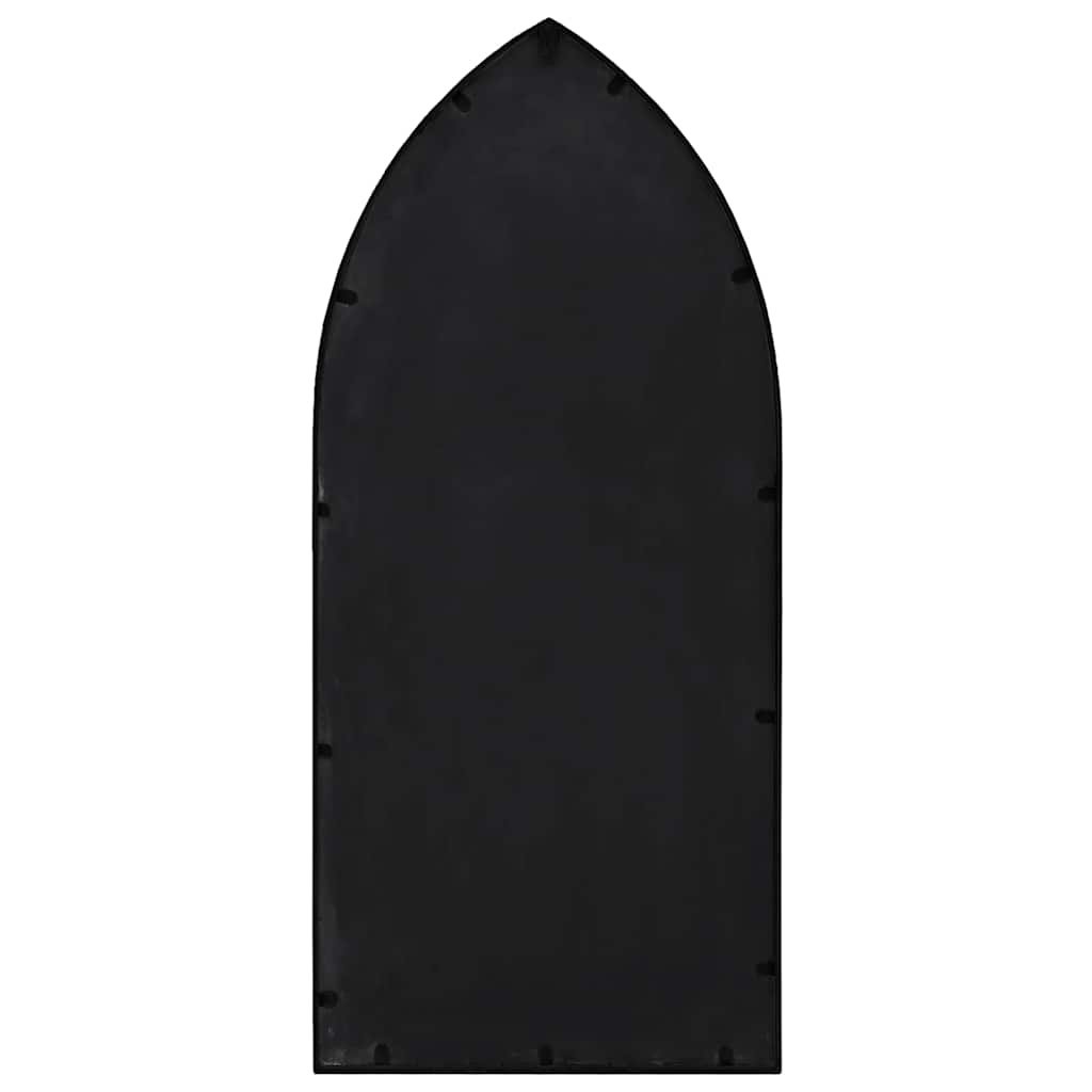 Garden Mirror | Black | Iron, Glass | 70x30 cm | Decorative Inlays