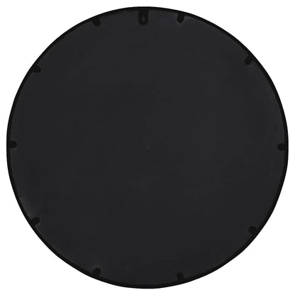 Round Garden Mirror | Black | Iron | Medium | Decorative Inlays | Mirror