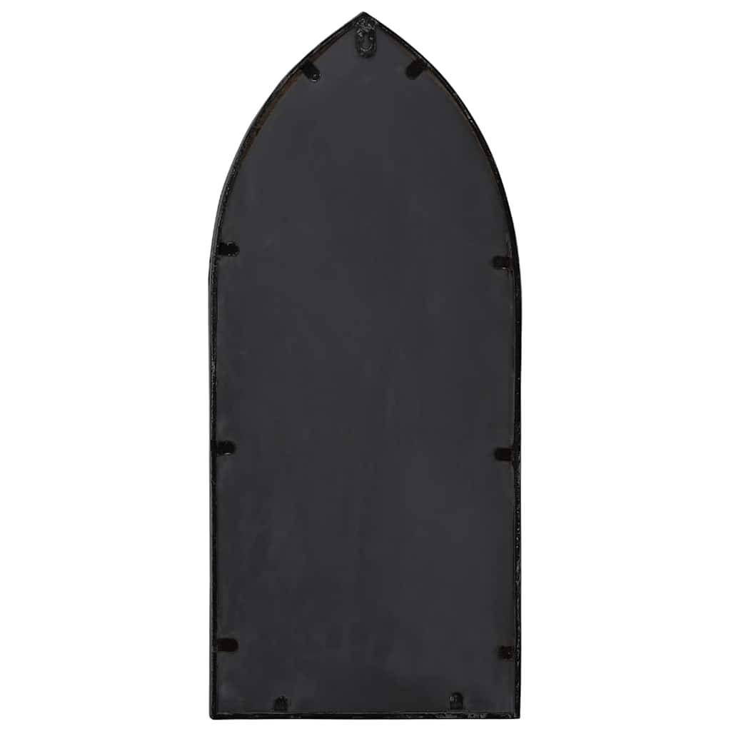 Garden Mirror | Black | Iron, Glass | 70x30 cm | Decorative Inlays