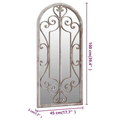 Garden Mirror Sand 100x45 cm Iron for Outdoor Use