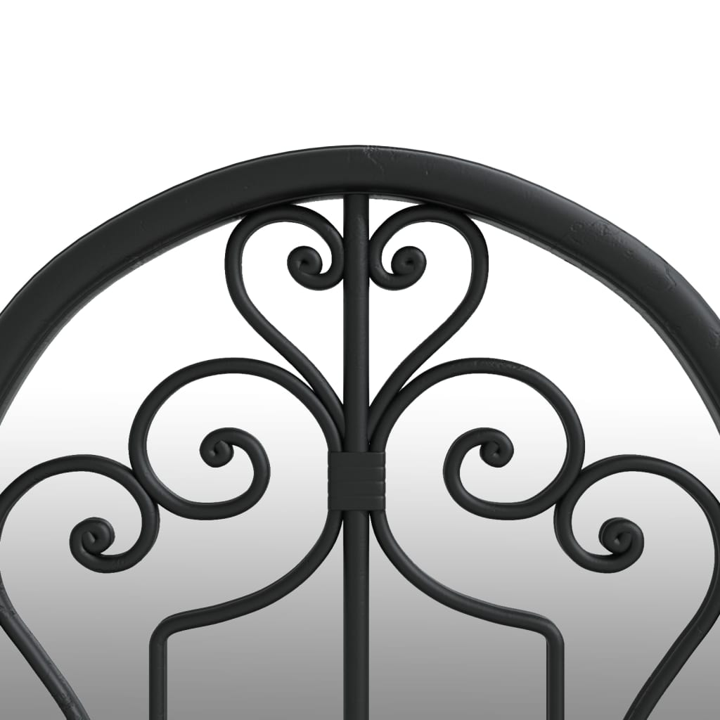 Garden Mirror | Black | Iron, Glass | 100x45 cm | Decorative Inlays