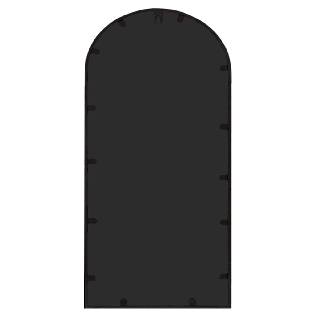 Garden Mirror | Black | Iron, Glass | 70x30 cm | Decorative Inlays