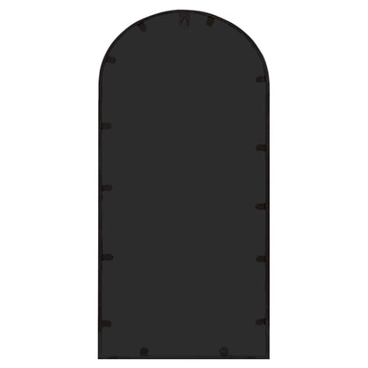Garden Mirror | Black | Iron, Glass | 70x30 cm | Decorative Inlays