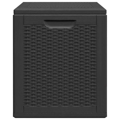 Garden Storage Box 90L Black PP Rattan
