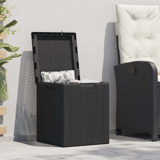 Storage Box | Black | 100% Polypropylene with Rattan look | Small