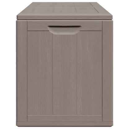 Garden Storage Box 180L Brown PP Wood Look