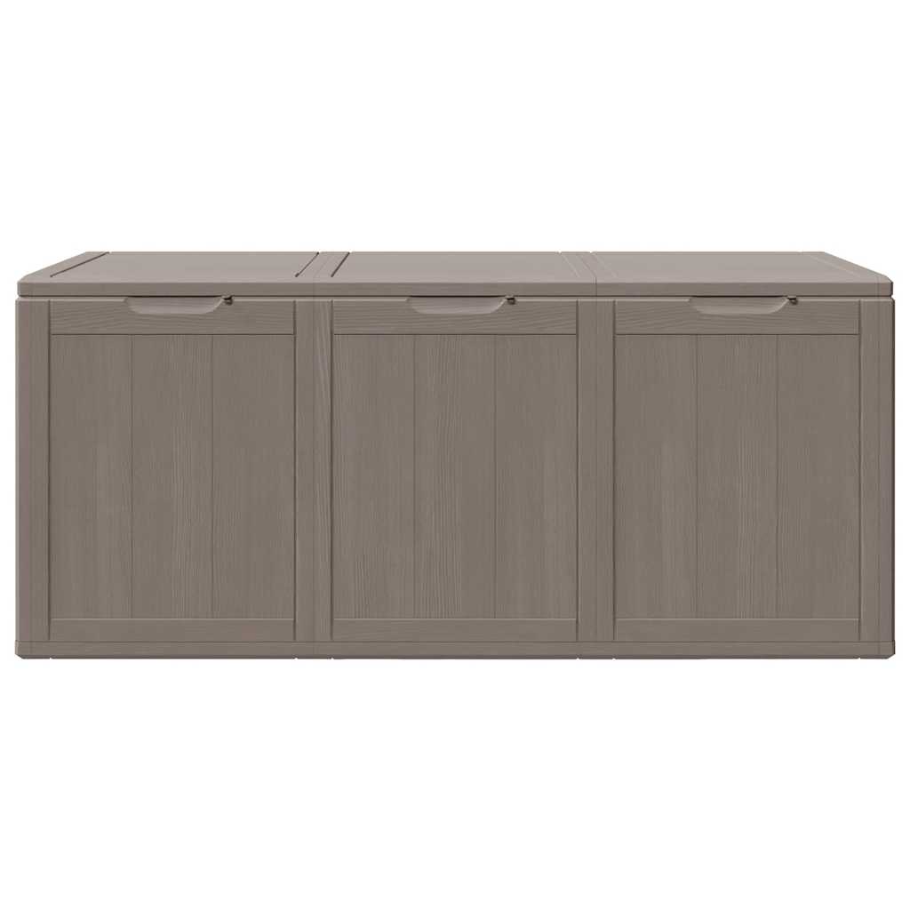 Garden Storage Box 270L Brown PP Wood Look