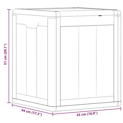 Garden Storage Box 90L Grey PP Wood Look