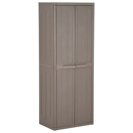 Garden Cabinet | Brown | 100% Polypropylene | 65 x 45 x 172 cm