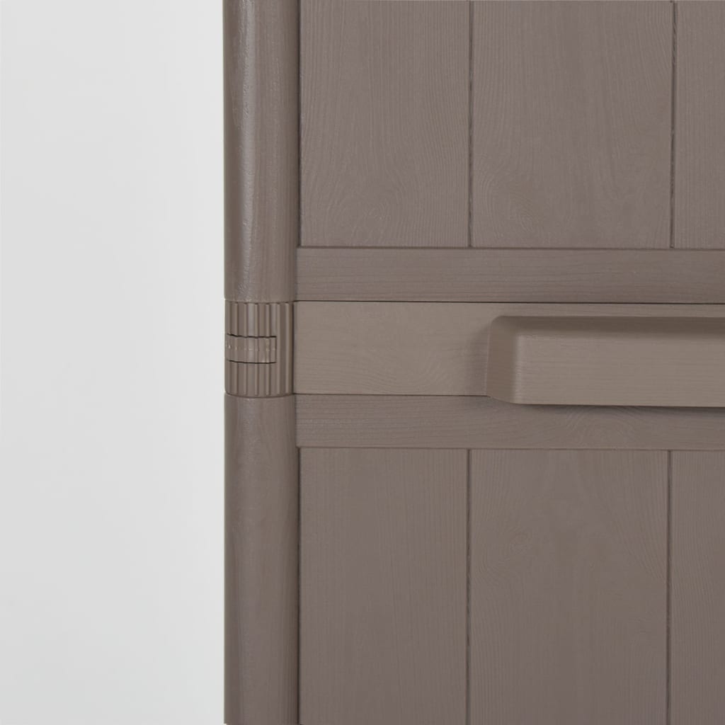 Garden Storage Cabinet Brown 65x45x172 cm PP Wood Look